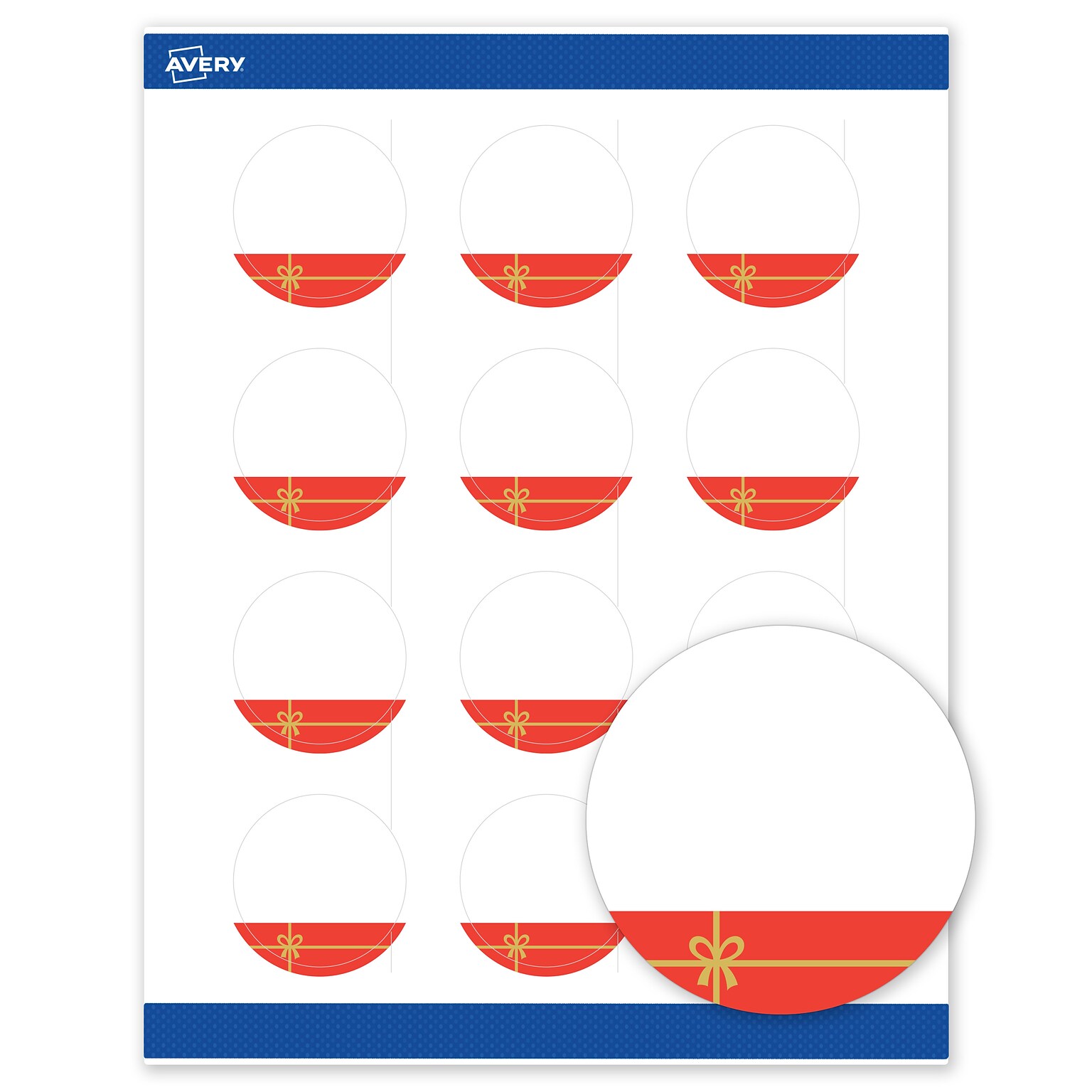 Avery Circle Multipurpose Labels, 2 Dia., White, 120/Pack (19479370554)