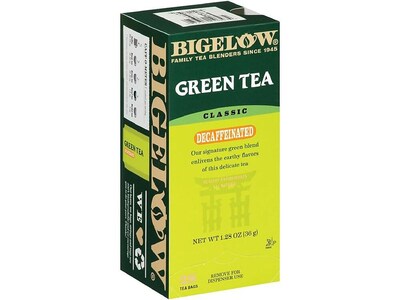 Bigelow Decaffeinated Classic Green Tea Bags, 28/Box (RCB10347)