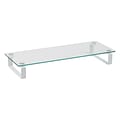 Mind Reader Contemporary Monitor Stand and Laptop Riser, Clear (GLASS-CLR)