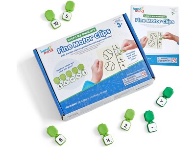 hand2mind Learn My Numbers Fine Motor Clips (95381)