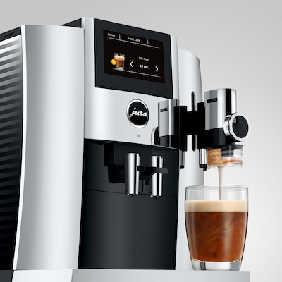 JURA S8 2-Cups Coffee & Espresso Machine Combination, Chrome (15653)