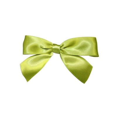 JAM Paper Satin Bows, Green Grass, 100/Pack (52640349212)