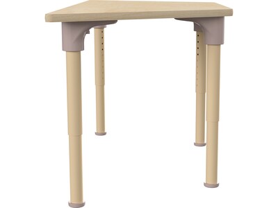 Flash Furniture Bright Beginnings Hercules Trapezoid Table, 47" x 20.75", Height Adjustable, Beech (MK-ME088027-GG)