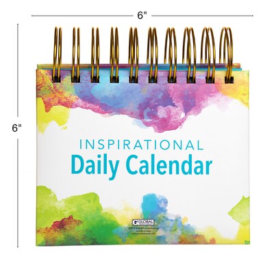 2026 Global Printed Products Watercolors 6" x 6" Day-to-Day Calendar (GPP-0044)