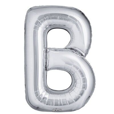 Party City (Air-Filled) 16 B Foil Balloon, Silver, 2/Pack (AM60050266-18)