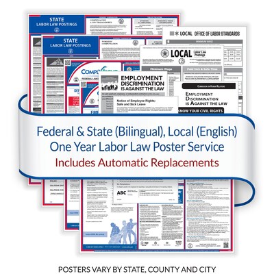 ComplyRight Federal, State, and Local Labor Law 1-Year Poster Service, Maryland, English & Spanish (