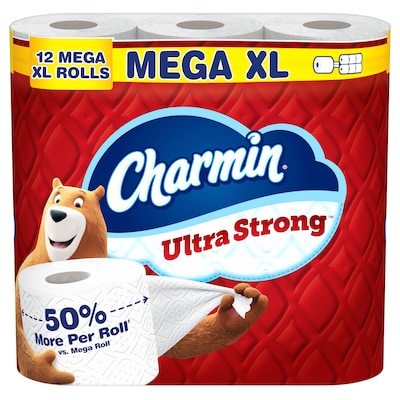 Charmin Ultra Strong Toilet Paper, 2-Ply, White, 363 Sheets/Roll, 12 Rolls/Pack (04311)