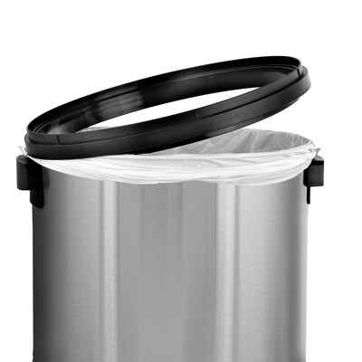 Alpine Industries Stainless Steel Trash Can with No Lid, 17 Gallon, Silver (470-65L)