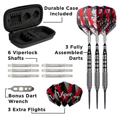 Viper Blitz 95% Tungsten Steel Tip Darts, 24 Grams (23-2724-24)