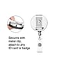 Staples Heavy-Duty Badge Reels, 30" Retractable Cord Length, Metal, Black, 5/Pack (37870)