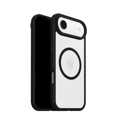OtterBox React MagSafe Phone Case for iPhone Air, Shock Absorbing, Black/Clear (77-98611)