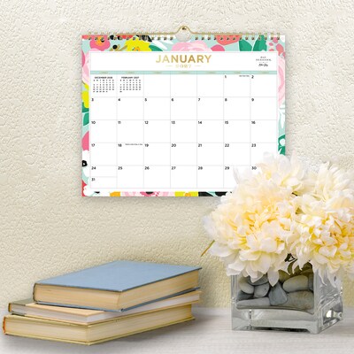 2027 Blue Sky Day Designer Secret Garden Mint 11" x 8.75" Monthly Wall Calendar (148632-27)