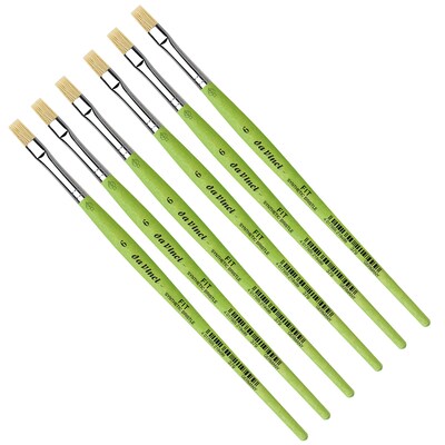 da Vinci FIT Synthetics Oil and Acrylic Synthetic Student Flat Brush, 6 /Pack (DVXVA3796-6)