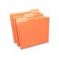 Staples File Folders, 1/3-Cut Tab, Letter Size, Orange, 100/Box (ST433680-CC)