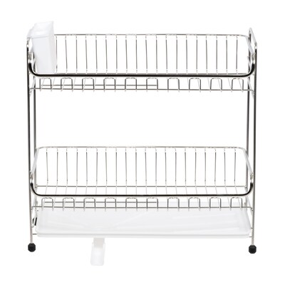 Iris Stainless Steel Dish Rack, White (586696)