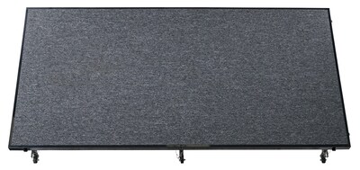 NPS 24" - 32" Height Adjustable Transfix Stage Platform, 4' x 8', Grey Carpet (TFXS48962432C02)
