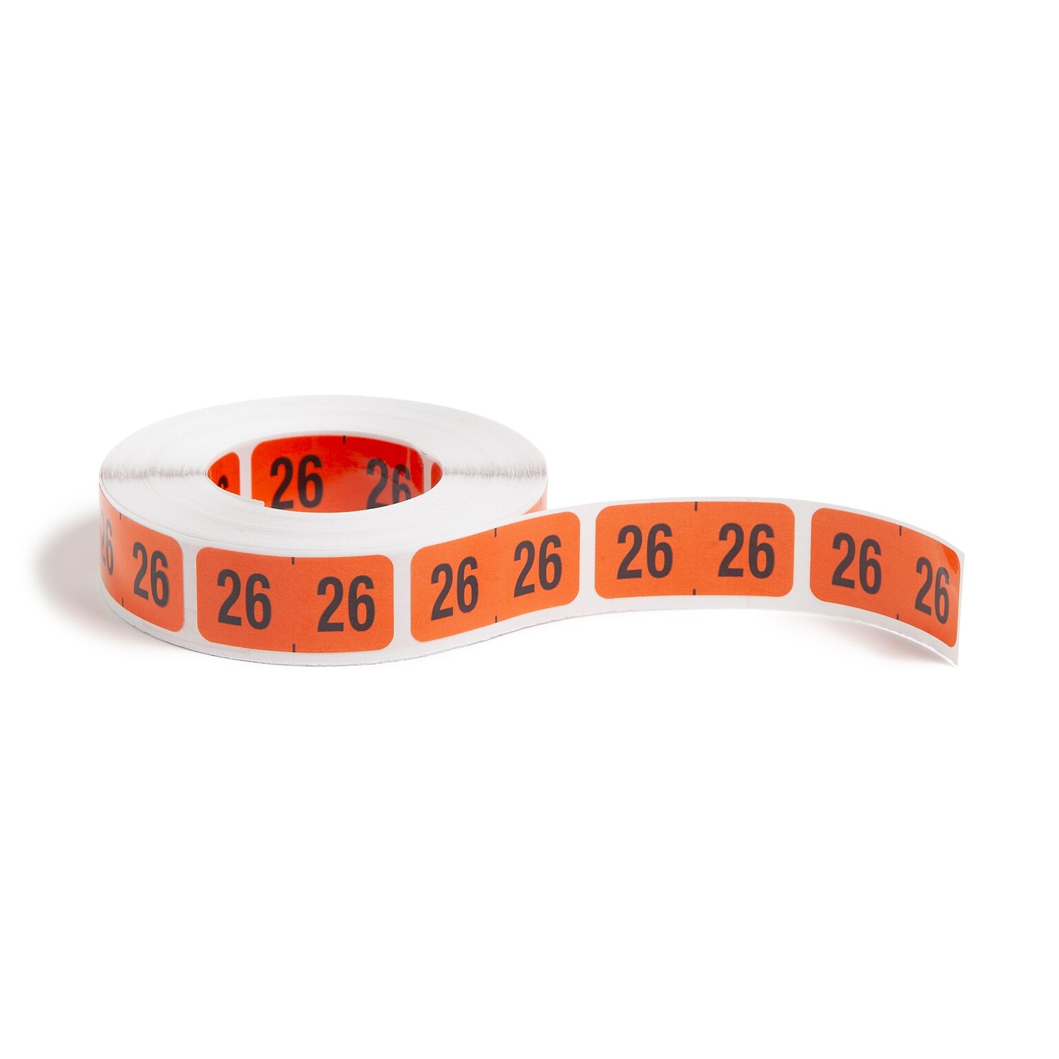 Smead ETYJ Color-Coded Year 26 Labels, 1-1/2 x 3/4, Orange, 500/Roll (68326)