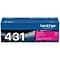 Brother TN-431 Magenta Standard Yield Toner Cartridge, Print Up to 1,800 Pages (TN431M)