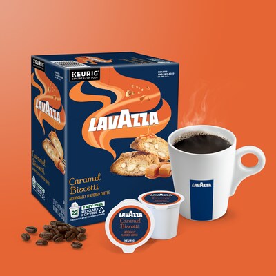Lavazza Caramel Biscotti Coffee Keurig® K-Cup® Pods, Light Roast, 22/Box (5000384732)