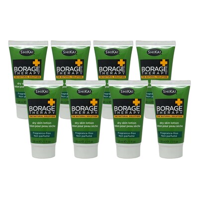 Shikai Original Borage Therapy Dry Skin Lotion, 1 oz Bottle, 8 Bottles/Bag, 6 Bags/Carton