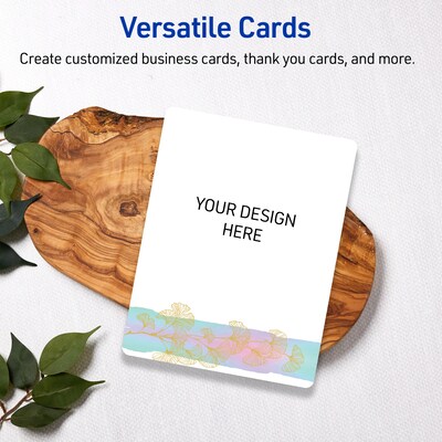 Avery Floral Design Matte Blank Card, White, 20/Pack (S00-EVN)