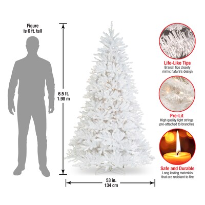 National Tree Company Dunhill Fir® Artificial Christmas Trees DUWH-65LO