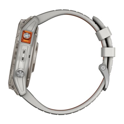 Garmin fenix 7X Pro Sapphire Solar Edition Smartwatch, Fog Gray & Ember Orange, 51mm (GRM0277814)
