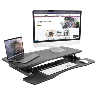 Mount-It! 36W Manual Adjustable Standing Desk Converter, Black (MI-8050)