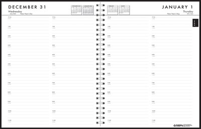 2026 House of Doolittle 7" x 10" Calendar Year Weekly & Monthly Planner, Faux Leather Cover, Black (289632-26)