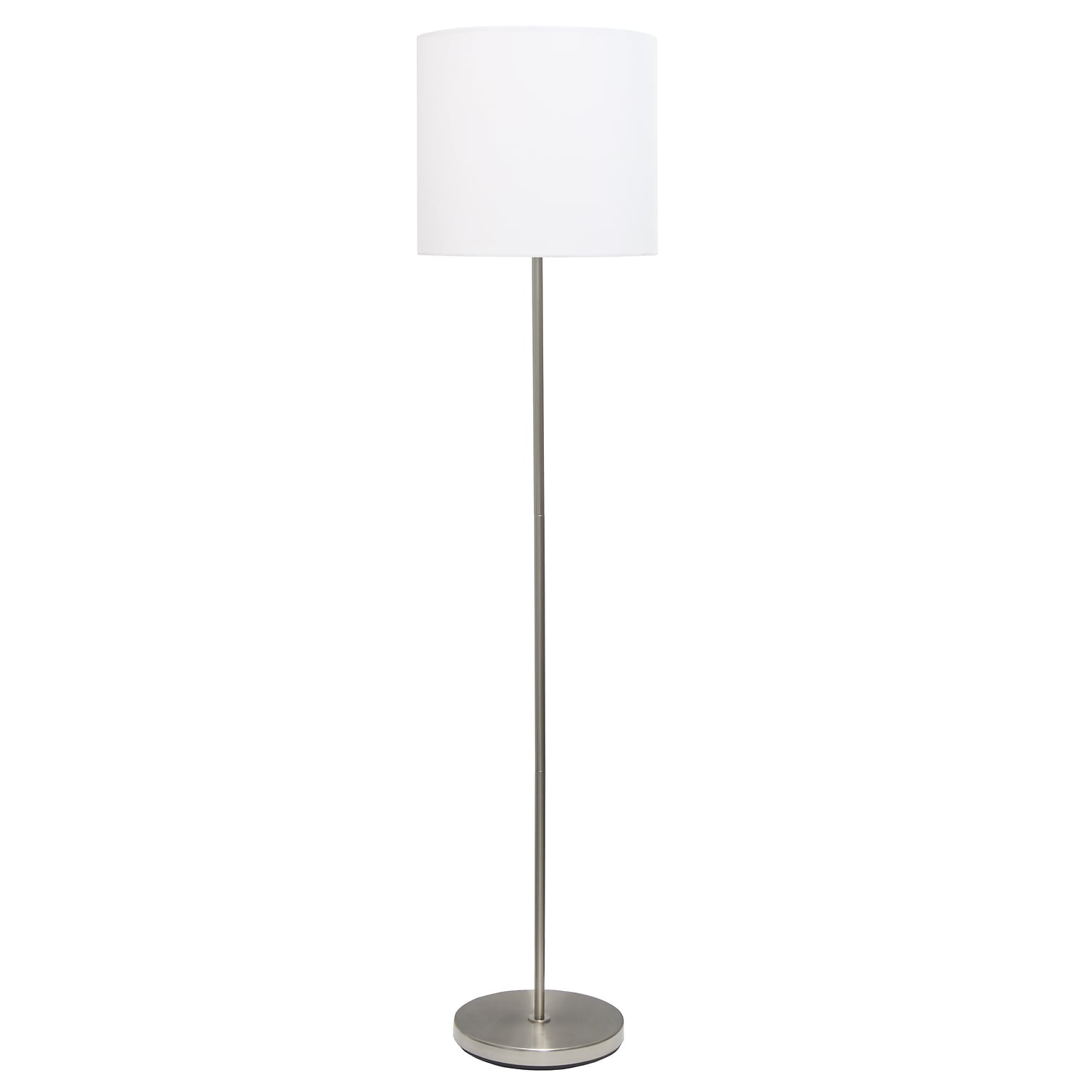 Simple Designs 57 Floor Lamp with Drum Shade, White (LF2004-WHT)