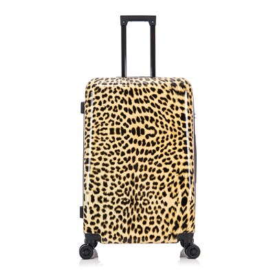 InUSA Prints 30.76 Hardside Suitcase, 4-Wheeled Spinner, TSA Checkpoint Friendly, Cheetah Animal Print (IUAPC00L-CHE)