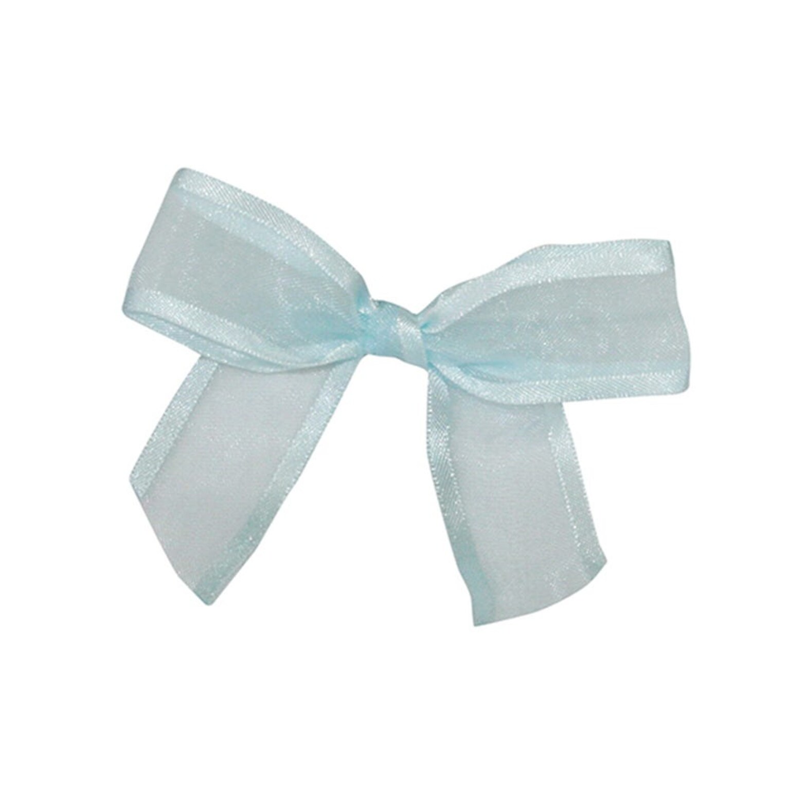 JAM Paper Satin Sheer Bows, Light Blue Sheer, 100/Pack (52640349164)