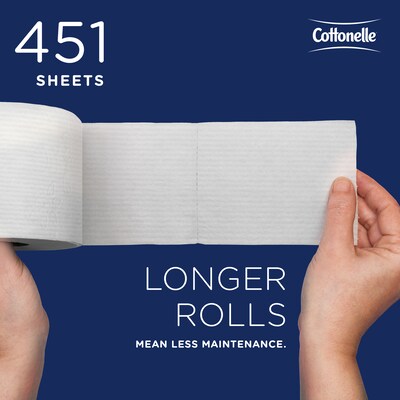 Cottonelle Professional Recycled Toilet Paper, 2-ply, White, 451 Sheets/Roll, 60 Rolls/Case (17713)