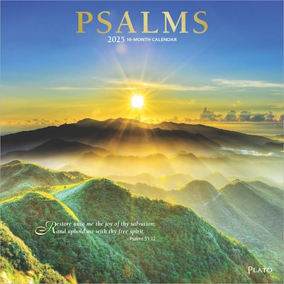 2025 Plato Psalms 12 x 24 Monthly Square Wall Calendar (9781975478841)