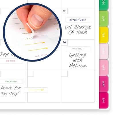 2025-2026 AT-A-GLANCE Simplified by Emily Ley Happy Stripe 8.5" x 11" Academic Year Weekly & Monthly Planner, Plastic Cover