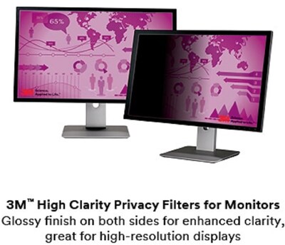 3M High Clarity Privacy Filter for 24 Widescreen Monitor, 16:10 Aspect Ratio (MMMHC240W1B)