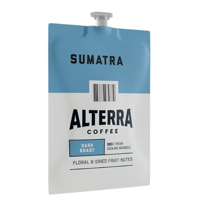 Alterra Sumatra Coffee Flavia Pods, Dark Roast, 100/Carton (MDRA194)