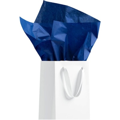 JAM Paper 20" x 26" Tissue Paper, Presidential Blue, 20 Sheets/Pack (1152354A)