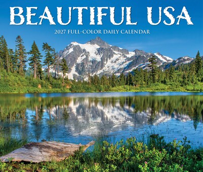 2027 Willow Creek Beautiful USA 6.2" x 5.4" Daily Day-to-Day Calendar, Assorted Colors (63200)