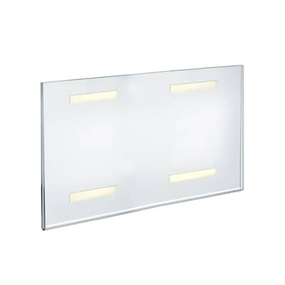 Azar  17" x 11" Sign Holder, Horizontal, Wall Mounted, Clear, Acrylic, 10/Pack (122037)