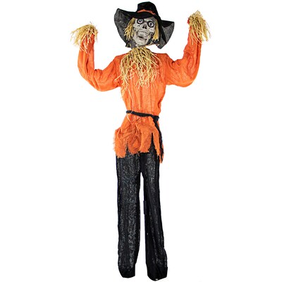 Haunted Hill Farm Life-Size Animatronic Skeleton Scarecrow (HHSCR-1FLSA)
