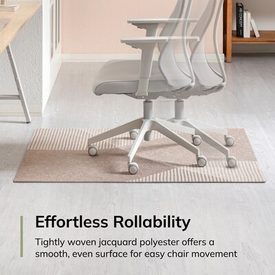 Anji Mountain Rug'd Carpet & Hard Floor Chair Mat, 40" x 54", Woven Wave (AMB9045-4054)