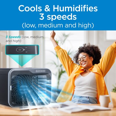 Black & Decker Evaporative Cool Mist Tabletop Humidifier, 1.3-Gallon Black (BDMC10B)