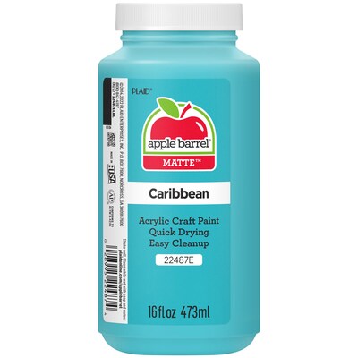 Apple Barrel Acrylic Paint Matte, 16oz., Caribbean, 3/Pack(APP22487E-3)