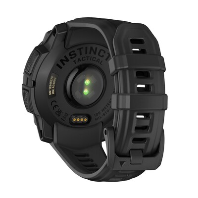 Garmin Instinct 3 Tactical Edition Solar GPS Smartwatch with Silicone Band, Black, 45mm (010-02934-50)