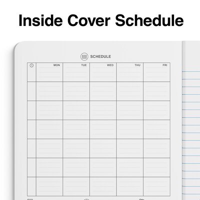 Staples® Composition Notebook, 7.5" x 9.75", College Ruled, 100 Sheets, Red (ST55065)