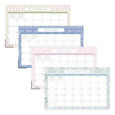 2027 Blue Sky 17" x 11" Monthly Desk Pad Calendar, White/Blue (160303)