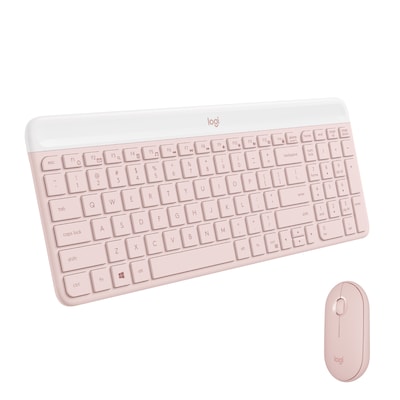 Logitech MK470 Slim Wireless Keyboard and Mouse Combo, Rose (920-011311)