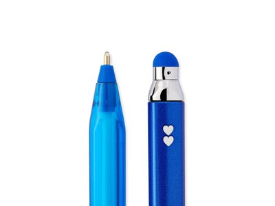 Paper Mate InkJoy 2 in 1 Stylus Ballpoint Pen, Medium Point, Blue Ink, Dozen (1951349)