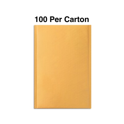 Staples 10.25 x 13.5 Self-Sealing Bubble Mailer, #4, Kraft, 100/Carton (ST56595)